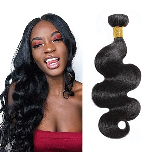 Selina Hair 12A 8 Inch Body Wave Bundles Human Hair Bundles 1 Bundle 100g Remy Hair Unprocessed Human Hair Weave Natural Black Color Cheap Human Hair Can Be Dye (8 Inch,Black Body Wave)