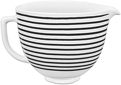 KitchenAid 5-Quart Ceramic Red White Bowl For 4.5 & 5-qt Tilt-Head Stand Mixers Titanium Reinforced Ceramic