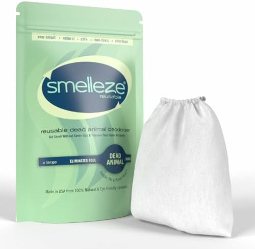 SMELLEZE Dead Animal Odor Eliminator for Strong Odor Removal - Eliminate Dead Rodent & Wildlife Smell - Safe Indoor & Outdoor Use, Natural Odor Remover, Fresh & Effective - 1 Pouch.