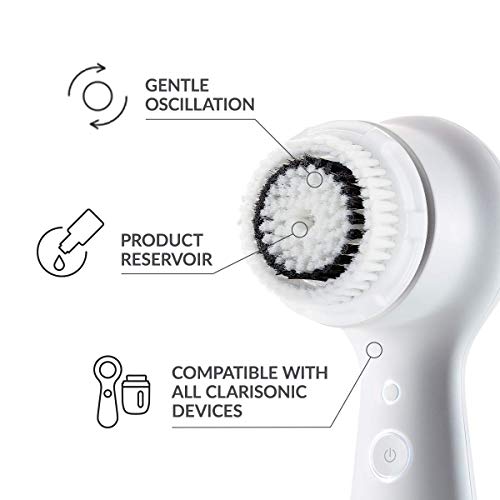 Clarisonic Delicate Facial Cleansing Brush Head Replacement Compatible with Mia 1, Mia 2, Mia Fit, Alpha Fit, Smart Profile Uplift and Alpha Fit X, 2 Count