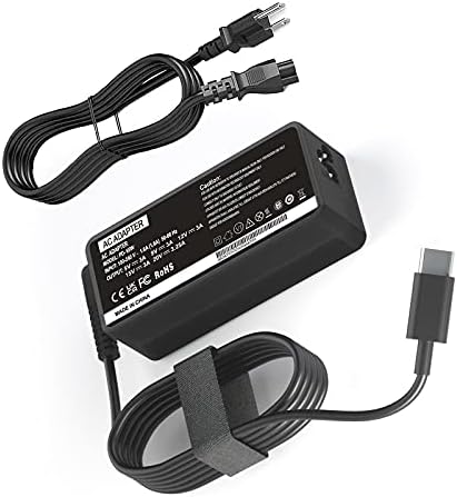 65W 45W USB C Laptop Charger - Type C Universal Fast AC Adapter for Lenovo/Thinkpad/Yoga/Chromebook, Mac Book, Asus, HP Spectre, Acer Chromebook, Dell Latitude, Samsung and Other Laptops/Smart Phones