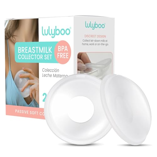 Lulyboo Breast Shells | 2 pcs Milk Collectors for Breastfeeding |Milk Saver | Breast Milk Catcher | Protect Sore Nipples| BPA-Free Soft and Flexible Silicone Material |Reusable