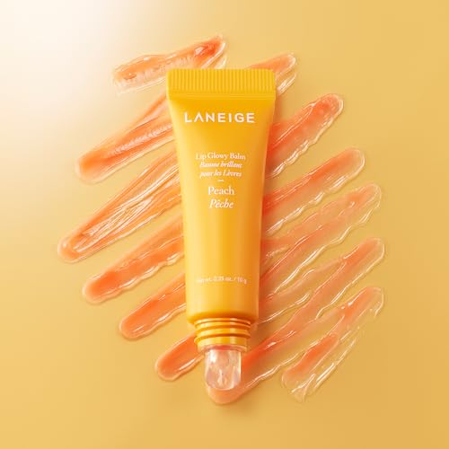 LANEIGE Lip Glowy Balm Peach: Hydrate, Glossy, Lightweight, Moisturize & Tint with Shea Butter