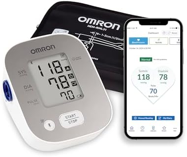 OMRON Bronze Upper Arm Blood Pressure Monitor, Clinically Validated, Medical Grade, FDA Cleared, FSA/HSA Eligible, Connects to OMRON app, Blood Pressure Machine with Bluetooth Wireless Technology