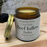 Prairie Fire Candles Beef Tallow Balm - 4 oz - Organic Grass Fed - Moisturizing Skin Care Frankincense