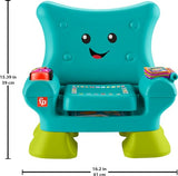 Fisher-Price Toddler Learning Toy Laugh & Learn Smart Stages Chair with Music Lights & Activities for Infants Ages 1+ Years, Teal