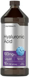 Horbäach Liquid Hyaluronic Acid Supplement | 100 mg | 16 oz | Mixed Berry Flavor | Non-GMO and Gluten Free Formula