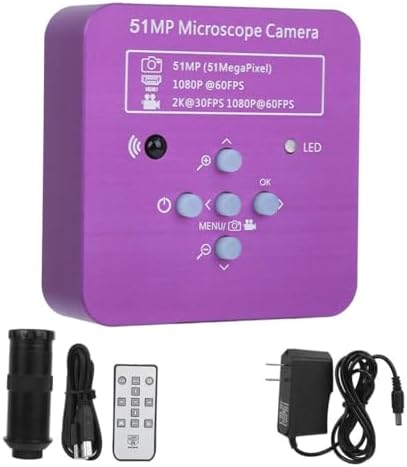 51MP USB Microscope Camera with20X C Mount Lens - Industrial Grade Digital Video Camera for Electronic Inspection - Remote Included