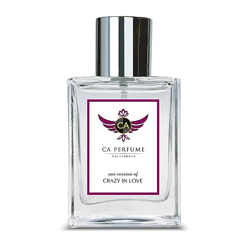 CA Perfume Impression of Crazy In Love For Women Replica Fragrance Dupes Eau de Parfum Spray Bottle 1.7 Fl Oz/50ml-X1