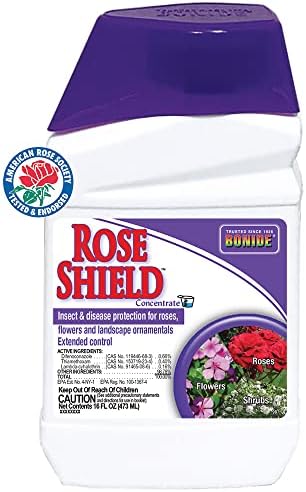 Bonide Rose Shield Spray, 16 oz Concentrate, Insect and Disease Protection for Roses, Flowers and Ornamentals