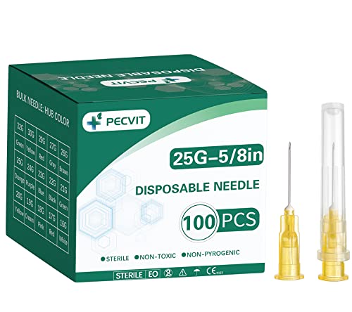 100Pack 25Ga 5/8 inch (16mm) Lab Dispensing Accessories for Measuring,Refilling Inks