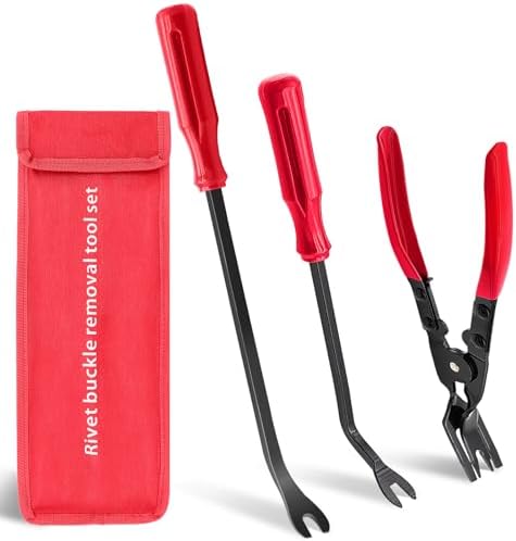 3 Pcs Clip Remover Tool, Clip Pliers Set Fastener Removal Tool , Auto Trim Removal Tool Kit Pry Tool Set Car Door Panel Dashboard Repair Kit