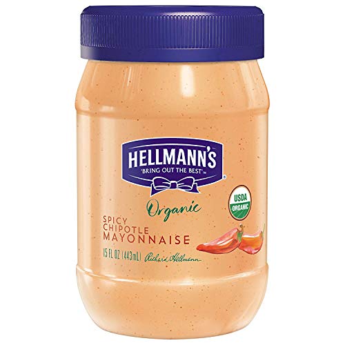 Hellmann's Organic Mayonnaise Spicy Chipotle Mayo 6 Ct Condiment and Sandwich Spread 15 oz