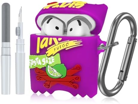 Cute 3D Cartoon Funny AirPods 4 Case - Food Design Silicone Protection Cover Compatible with AirPods 4th Generation - Purple