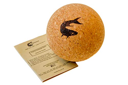 Aquanimous 4" Cork Massage Ball Natural Firm Ultra-Light Eco-Friendly Hips, Shoulders, Chest Large Size Massage Ball (4" Ball)