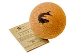 Aquanimous 4" Cork Massage Ball Natural Firm Ultra-Light Eco-Friendly Hips, Shoulders, Chest Large Size Massage Ball (4" Ball)