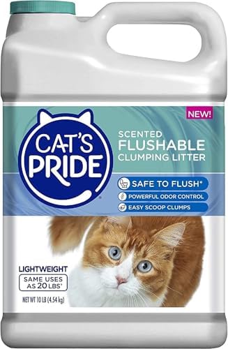 Cat's Pride Lightweight Clumping Litter: Flushable - Powerful Odor Control - Scented, 10 Pounds