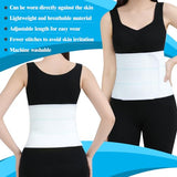 Pauline Abdominal Binder Post Surgery Compression Support | Stomach Wrap Belly Band for Hernia Tummy Tuck | Soft, Latex-free, Breathable - (30" - 45") 3 Panel - 9" High