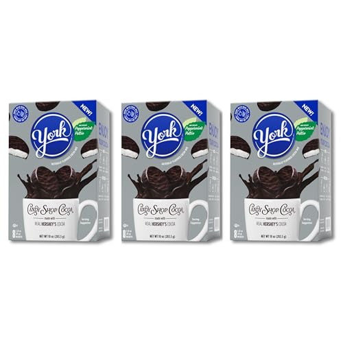 Candy Shop Cocoa YORK Peppermint Pattie Cocoa Mix, Hot Chocolate, Make Hot or Iced Cocoa, Made With Real Milk, Gluten Free, 1.25 oz packet (24 count)