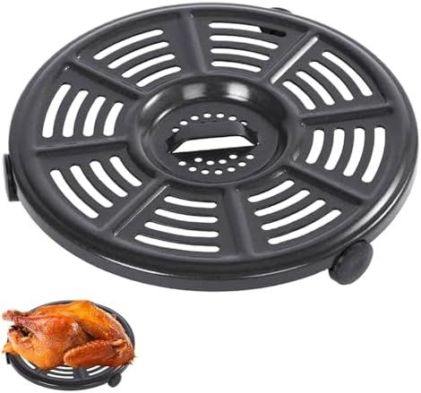 GWY Air fryer Accessories for Ninja AF101 AF161 AF150 Air Fryer, 8.2'' Round Food Grade Air Fryer Grill Pan Grill Plate Crisper Plate Replacement Parts Tray Rack,Dishwasher Safe