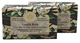 Wavertree & London Vanilla Bean Scented Natural Soap (2 Bars), 7oz Moisturizing French Triple Milled Soap Bars enriched with shea butter - Pure Plant Oil Bath & Body Soap for All Skin Types