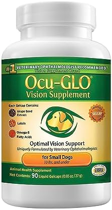 Ocu-GLO Canine Vision Supplement for Small Dogs 10 lb and Under-90 Liquid Gel Caps