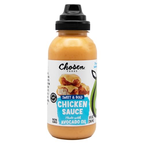 Chosen Foods Chicken Sauce, for Hamburgers, Sandwiches, Nuggets, Wings, Fries, and More 9 floz