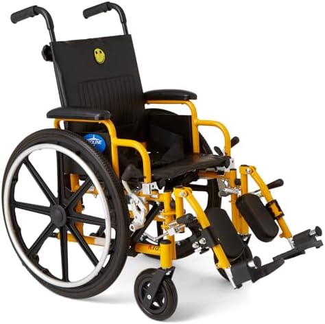 Medline Pediatric Wheelchair for Children - Promoting Comfort and Mobility, 14”W x 12”D Seat