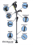 New Generation Ergobaum Perfect Cane Ergonomic Crutch/Cane (Single Unit) Single Unit Ergobaum That Acts As a Extra Balance Strong Performance Cane.