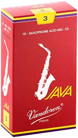 Vandoren SR263R Alto Sax JAVA Red Reeds Strength 3; Box of 10