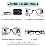 (Must Buy Both Eye) Gray Tortoise-Right Eye +1.25 Reading Glasses with Different Strength for Each Eye