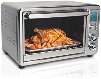 Hamilton Beach 31190C Digital Display Countertop Convection Toaster Oven with Rotisserie, Large 6-Slice, Stainless Steel
