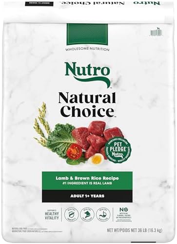 Nutro Natural Choice Adult Dry Dog Food, Lamb and Brown Rice Recipe, 36 lb. Bag