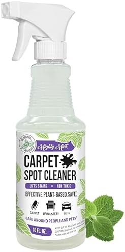 Mighty Mint Carpet Spot Cleaner, Non-Toxic Spray to Remove Carpet Stains Instantly, Natural Peppermint Scent, 16oz