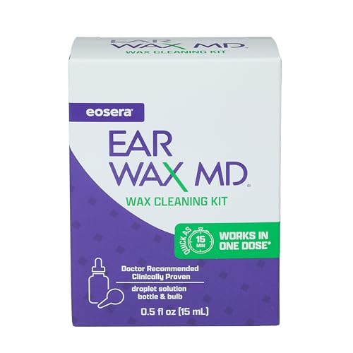 eosera® EAR WAX MD® - Wax Cleaning Kit with Rinsing Bulb 15mL | Kit - Fast-Acting Ear Wax Removal Drops | Breaks Down & Dissolves Wax in Just 1 Treatment | Clinically Proven | Gentle & Safe