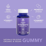 Sports Research Elderberry Gummies Concentrate with Vitamin C, Zinc & Probiotics for Immune Support & Gut Health | USDA Organic, Vegan Certified & Non-GMO Verified (120 Gummies)