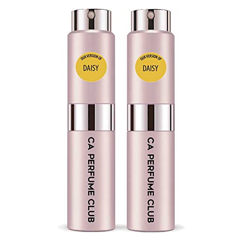 CA Perfume Impression of M. Jacobs Daisy For Women Replica Version Fragrance Dupes Concentrated Long Lasting Eau de Parfum Spray Refillable Atomizer Bottle 0.27 Fl Oz-X2