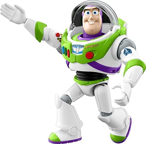 Mattel Disney and Pixar Toy Story Talking Buzz Lightyear Action Figure with Motion, Action Chop 10-inch Collectible with 30+ Sounds & Phrases