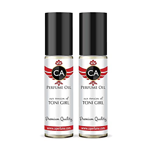 CA Perfume Impression of Toni Girl For Women Replica Fragrance Body Oil Dupes Alcohol-Free Essential Aromatherapy Sample Travel Size Concentrated Long Lasting Attar Roll-On 0.3 Fl Oz-X2