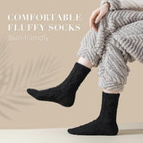 TEHOOK Fuzzy Socks for Womens Men Soft Cozy Fluffy Slipper Socks Winter Warm Plush Sleeping Socks Christmas Stocking Stuffers Gifts for Women