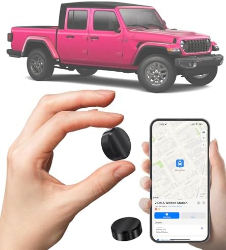 GPS Tracker for Vehicles - No Monthly Fee, Real-Time Tracking, Magnetic GPS Tracker for Car, Motorcycle, Truck, Anti-Theft, Easy Installation, Long Battery Life, Waterproof & Compact Design