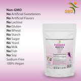 100 Caps Pueraria Mirifica Extract Powder, 100% 10:1 Potent, Organic, 2000mg Daily Non GMO from Thailand, Premium Quality, Vegan