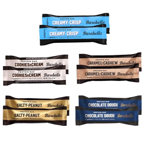 Barebels Protein Bars Variety Pack - Protein Snacks with 20g of High Protein - Protein Bar with 1g of Total Sugars - 5 Flavors - (10 Count)