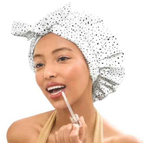 Yanibest Non-Slip Shower Cap for Women, Adjustable Luxury Waterproof Shower Cap, Reusable Cute Shower Cap Hair Cap to Keep Hair Dry