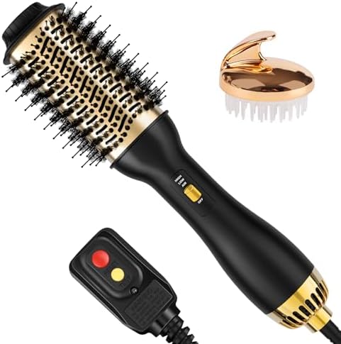 4-in-1 Hot Air Brush with Oval Barrel - Salon-Grade Styling Tool for All Hair Types