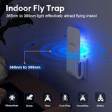 DFAGIE Fly Trap Indoor(1 Device + 5 Glue Cards), Plug-in Flying Insect Trap for Mosquito, Flies, Fruit Flies, Moths, Gnats, Gnat Trap for House Indoor, White