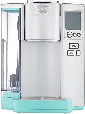 Cuisinart Coffee Maker, Single Serve 72-Ounce Reservoir Coffee Machine, Programmable Brewing & Hot Water Dispenser, Stainless Steel SS-10TBP1, Robins Egg Blue