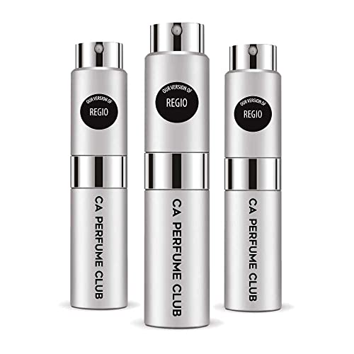 CA Perfume Impression of Regio For Women & Men Replica Version Fragrance Dupes Concentrated Long Lasting Eau de Parfum Spray Refillable Atomizer Bottle 0.27 Fl Oz-X3