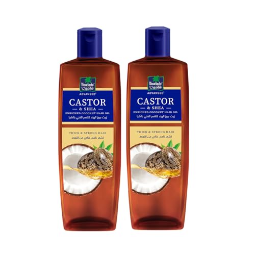 Parachute Advansed Castor & Shea Enriched Coconut Hair Oil| Castor Hair Oil| 10x Stronger Hair| For Thick, Soft & Nourished Hair| 10.1 Fl.oz | Pack of 2