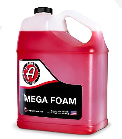 Adam’s Mega Foam (Gallon) - Detailing pH Neutral Car Soap For Car Washing, Concentated For Use In Car Wash Bucket, Foam Cannon & Foam Gun For Cleaning, Won't Strip Car Wax, Sealant or Ceramic Coating